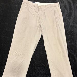 Polo Ralph Lauren Preston Pants 36x32 Beige Solid 100% Cotton Straight